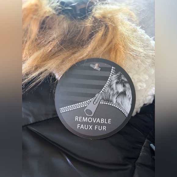 Madden Girl:XL Women Black Puffer Jacket with Faux Fur Hood Pockets - Picture 8 of 13